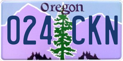 OR license plate 024CKN