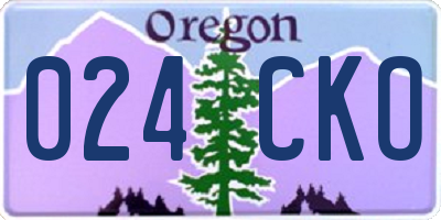 OR license plate 024CKO