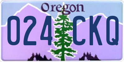 OR license plate 024CKQ