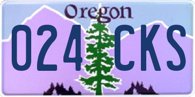 OR license plate 024CKS