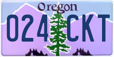 OR license plate 024CKT