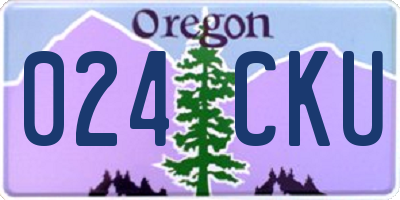 OR license plate 024CKU