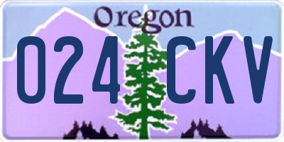 OR license plate 024CKV