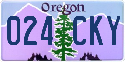 OR license plate 024CKY