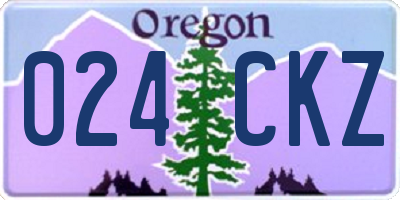 OR license plate 024CKZ