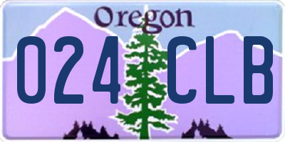 OR license plate 024CLB