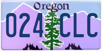 OR license plate 024CLC