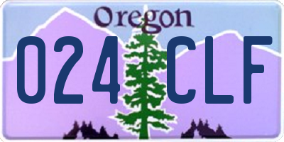 OR license plate 024CLF
