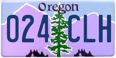 OR license plate 024CLH