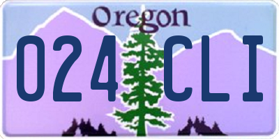 OR license plate 024CLI