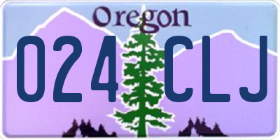 OR license plate 024CLJ