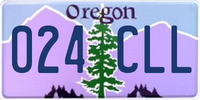 OR license plate 024CLL