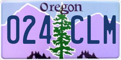 OR license plate 024CLM