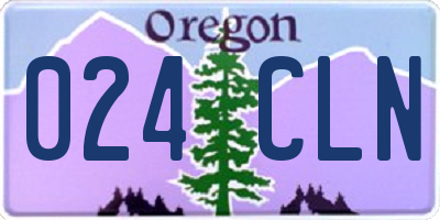 OR license plate 024CLN