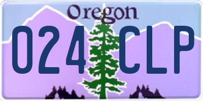 OR license plate 024CLP