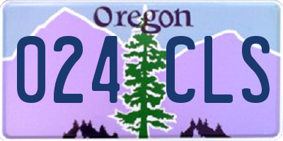 OR license plate 024CLS