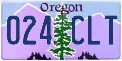 OR license plate 024CLT