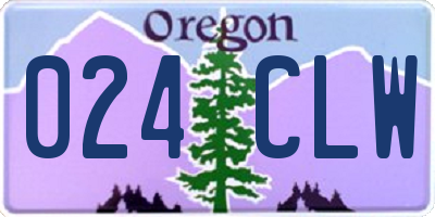 OR license plate 024CLW