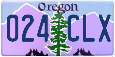 OR license plate 024CLX