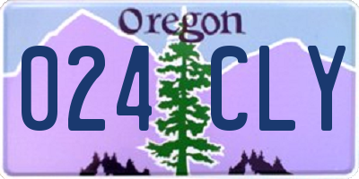 OR license plate 024CLY