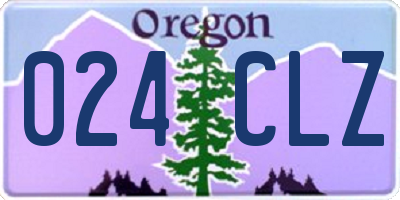 OR license plate 024CLZ