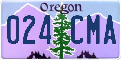 OR license plate 024CMA