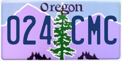 OR license plate 024CMC