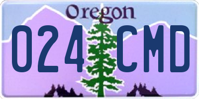 OR license plate 024CMD
