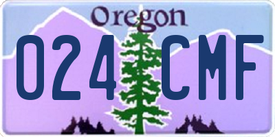 OR license plate 024CMF