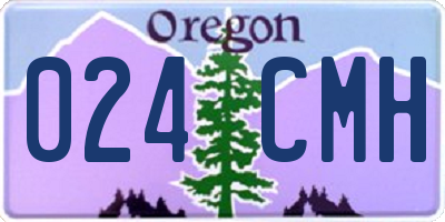 OR license plate 024CMH