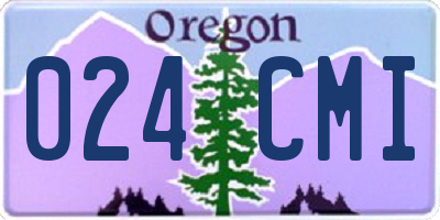 OR license plate 024CMI