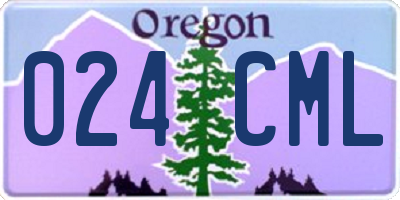 OR license plate 024CML