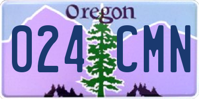 OR license plate 024CMN