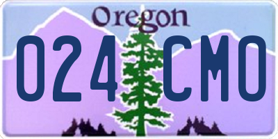 OR license plate 024CMO