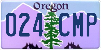 OR license plate 024CMP