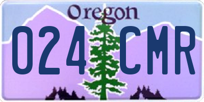 OR license plate 024CMR