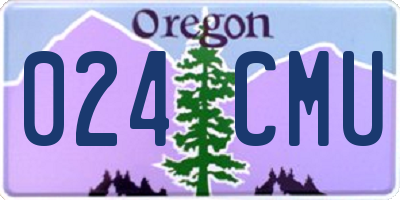 OR license plate 024CMU