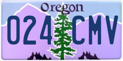 OR license plate 024CMV