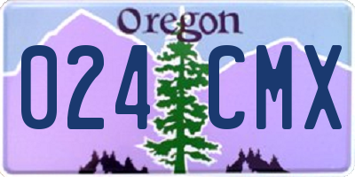 OR license plate 024CMX