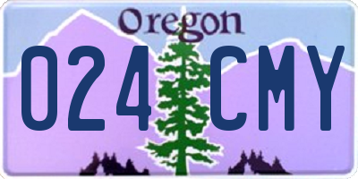 OR license plate 024CMY