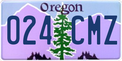 OR license plate 024CMZ