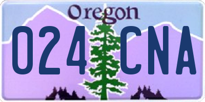 OR license plate 024CNA