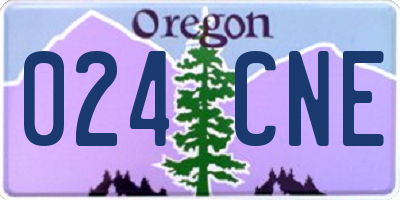 OR license plate 024CNE