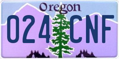 OR license plate 024CNF