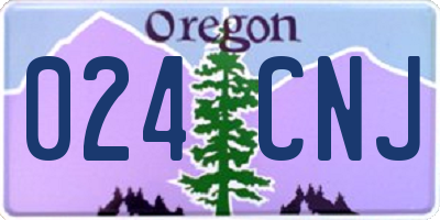OR license plate 024CNJ