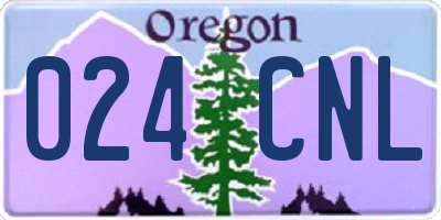 OR license plate 024CNL