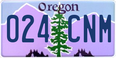 OR license plate 024CNM