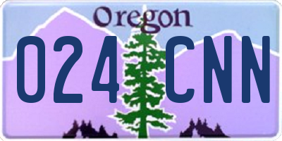 OR license plate 024CNN
