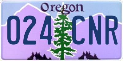 OR license plate 024CNR