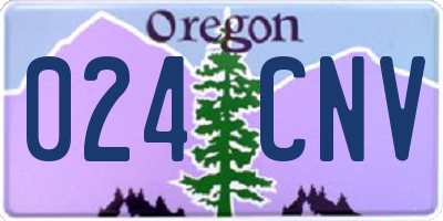 OR license plate 024CNV